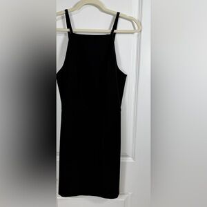 French Connection Whisper Square Neck Strappy Black Mini Dress
